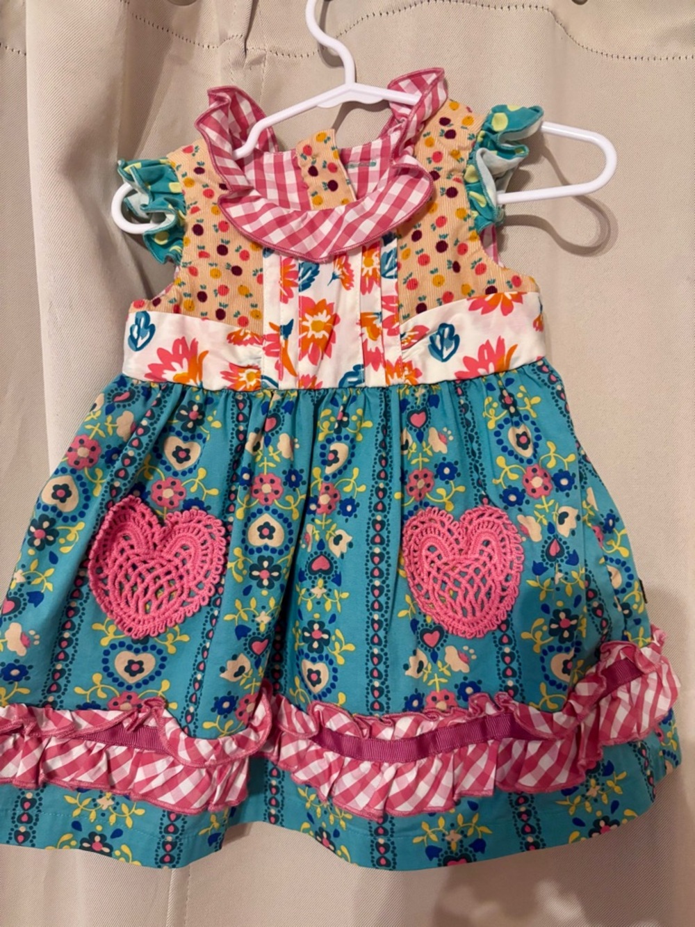 Matilda Jane  Blue Floral Heart Appliqué Summer Dress